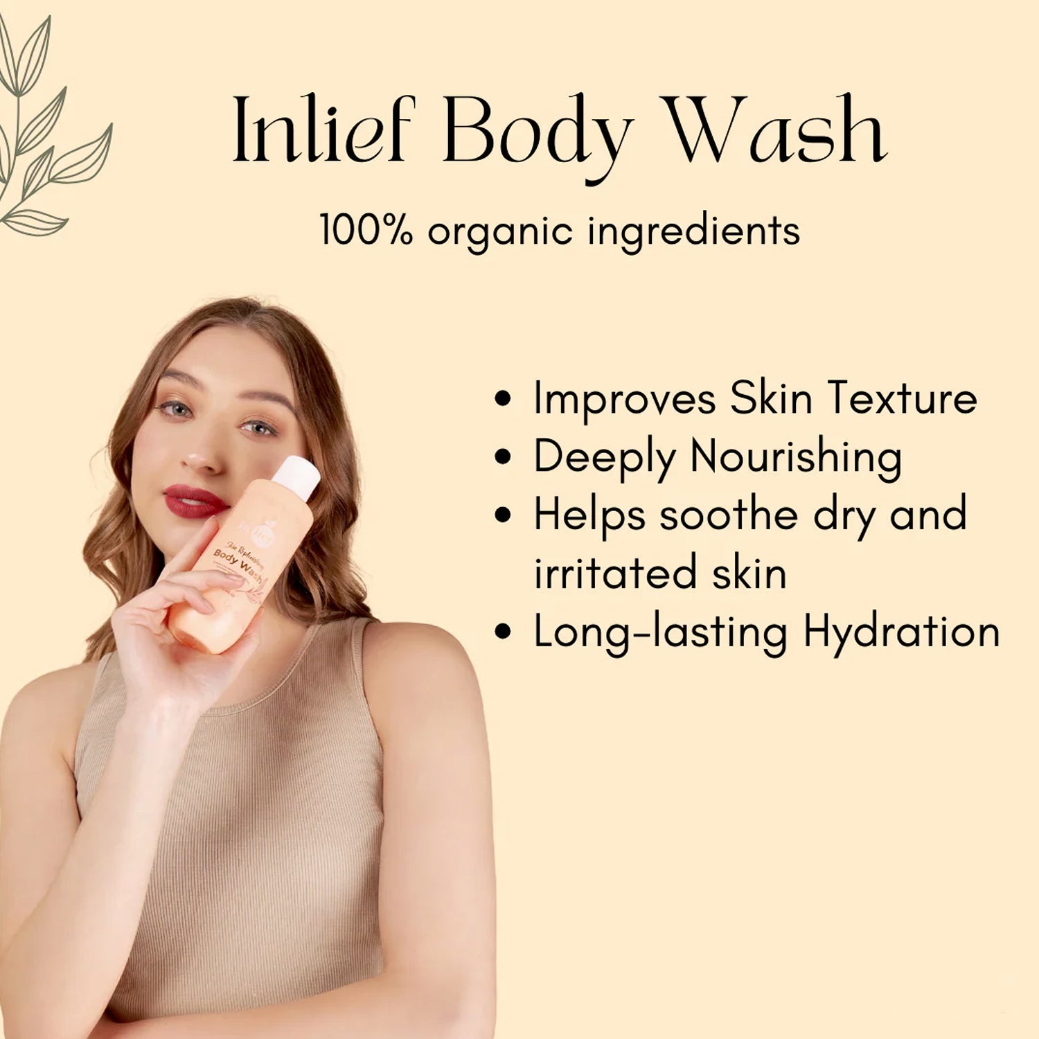 In'lief Nourishing & Hydrating Skin Replenishing Body Wash (250 ml) In'lief Nourishing & Hydrating Skin Replenishing Body Wash (250 ml)